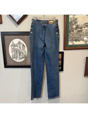 Vintage 80s/90s RARE Lawman 7 Button High Rise Western Cowboy Jeans Size 29x36